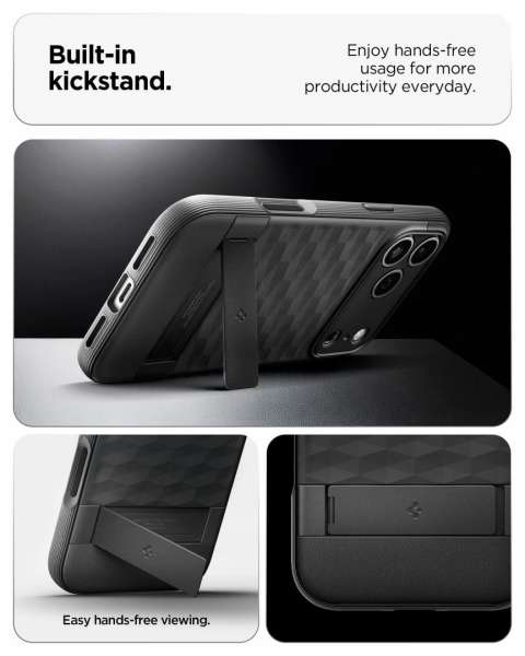 Spigen Parallax S MagSafe case for iPhone 17 Pro Max Matte Black