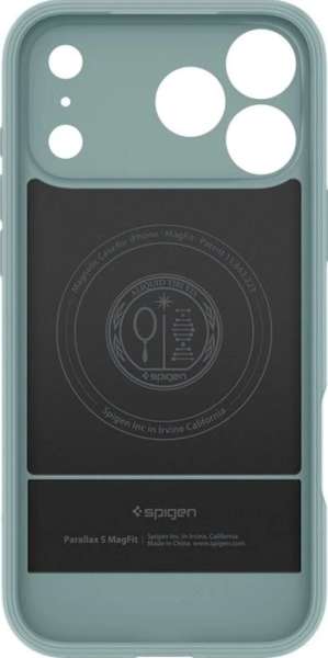 Spigen Parallax S MagSafe case for iPhone 17 Pro Max Sage Green