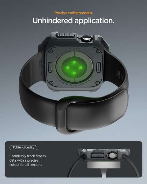 Spigen Rugged Armor 2 Band for Apple Watch 11 46mm Matte Black