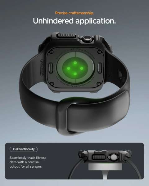 Spigen Rugged Armor 2 case for Apple Watch 11 42mm Matte Black