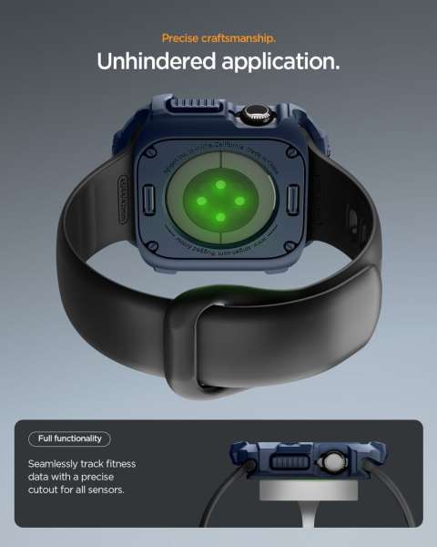 Spigen Rugged Armor 2 case for Apple Watch 11 42mm Navy Blue