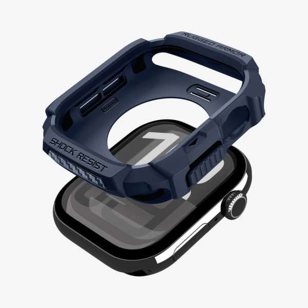 Spigen Rugged Armor 2 case for Apple Watch 11 42mm Navy Blue