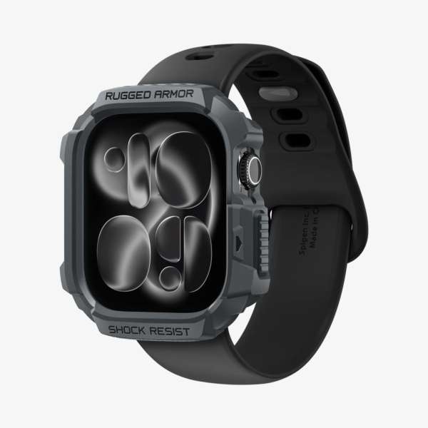 Spigen Rugged Armor 2 case for Apple Watch 11 46mm Dark Gray