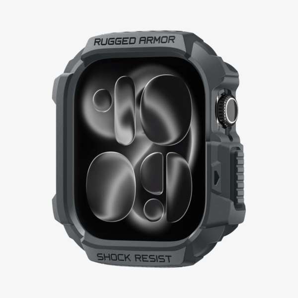Spigen Rugged Armor 2 case for Apple Watch 11 46mm Dark Gray