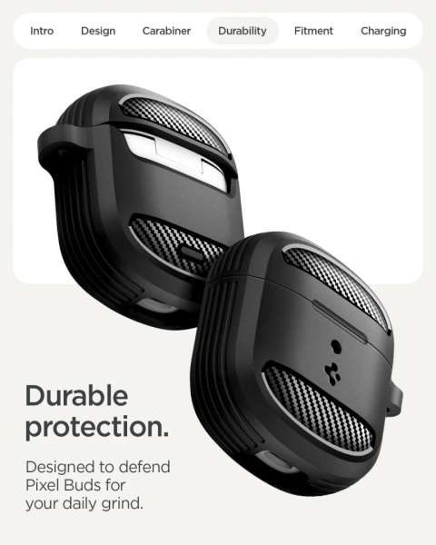 Spigen Rugged Armor case for Google Pixel Buds 2a Matte Black