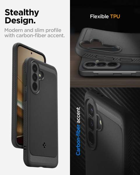 Spigen Rugged Armor case for Samsung Galaxy A37 5G Matte Black