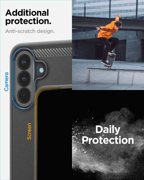 Spigen Rugged Armor case for Samsung Galaxy A57 5G Matte Black