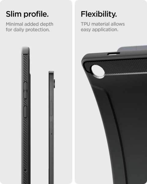Spigen Rugged Armor case for Samsung Galaxy Tab A11 (2025) Matte Black
