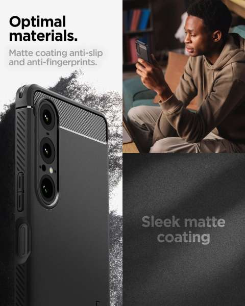 Spigen Rugged Armor case for Sony Xperia 10 VII Matte Black