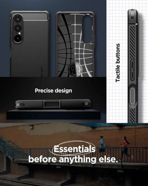 Spigen Rugged Armor case for Sony Xperia 10 VII Matte Black