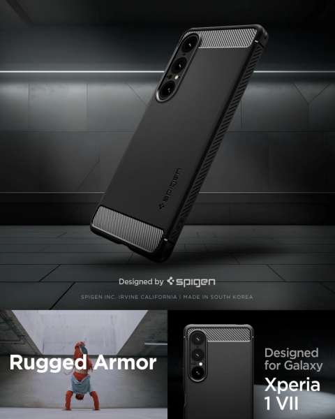 Spigen Rugged Armor case for Sony Xperia 10 VII Matte Black
