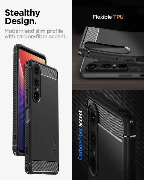 Spigen Rugged Armor case for Sony Xperia 10 VII Matte Black