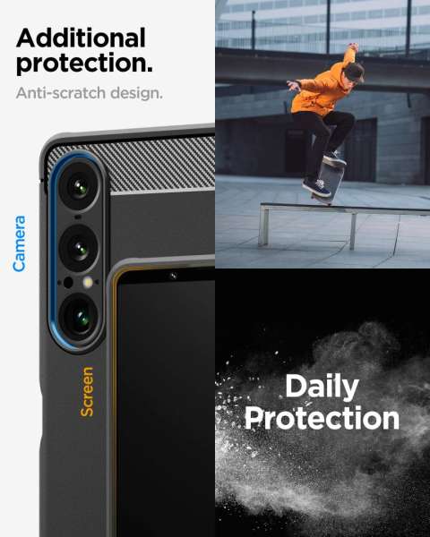 Spigen Rugged Armor case for Sony Xperia 10 VII Matte Black