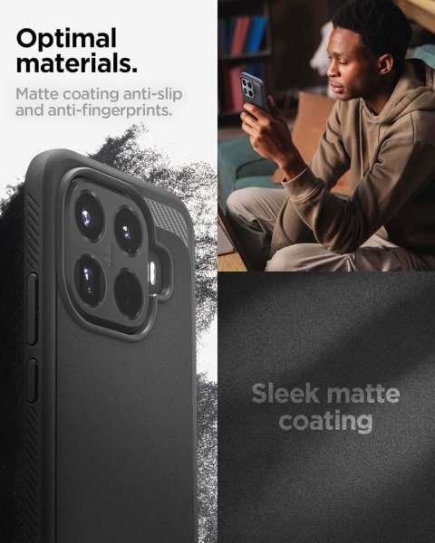 Spigen Rugged Armor case for Xiaomi 15T Pro Matte Black