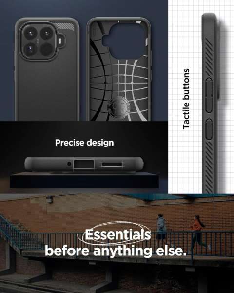 Spigen Rugged Armor case for Xiaomi 15T Pro Matte Black