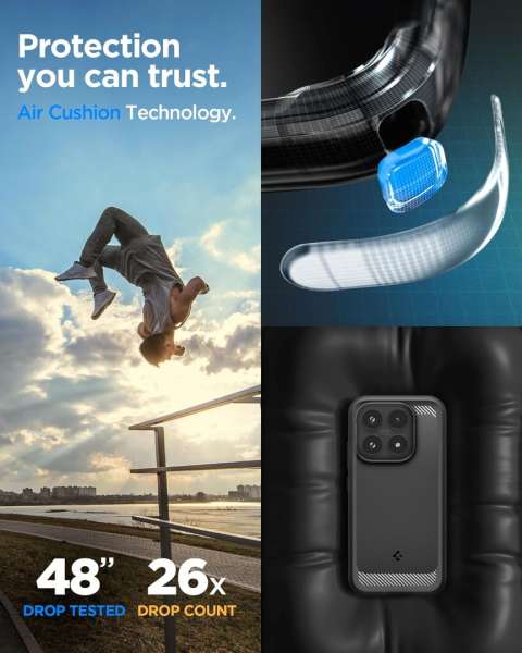Spigen Rugged Armor case for Xiaomi 17 Matte Black
