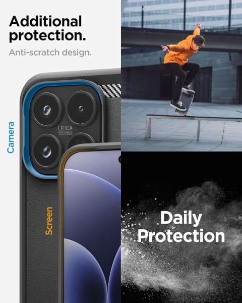 Spigen Rugged Armor case for Xiaomi 17 Matte Black
