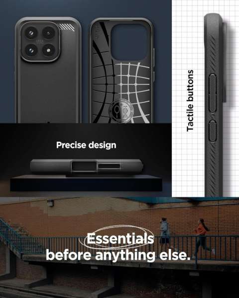 Spigen Rugged Armor case for Xiaomi 17 Matte Black