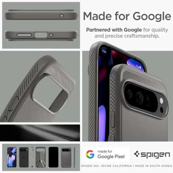 Spigen Rugged Armor Google Pixel 9 Pro XL Marble Grey