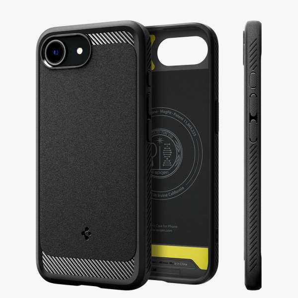 Spigen Rugged Armor MagSafe iPhone 16e Matte Black