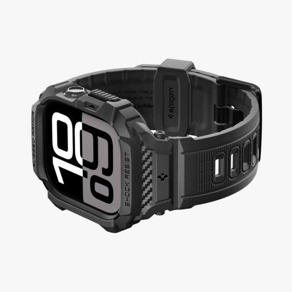 Spigen Rugged Armor Pro 2 case for Apple Watch 11 46mm Matte Black