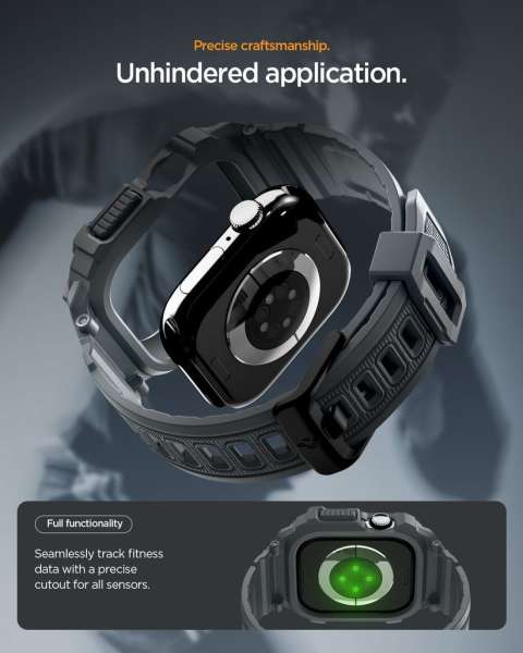 Spigen Rugged Armor Pro 2 for Apple Watch 11 46mm Dark Grey