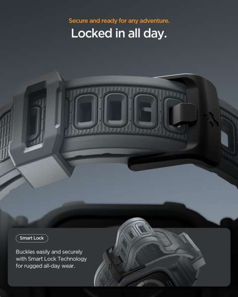 Spigen Rugged Armor Pro 2 for Apple Watch 11 46mm Dark Grey