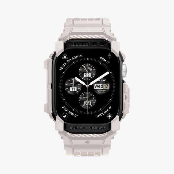 Spigen Rugged Armor Pro Apple Watch 10 46mm Dune Beige