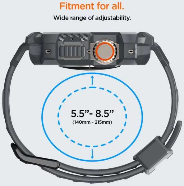 Spigen Rugged Armor Pro Apple Watch Ultra 2/1 49mm Dark Gray