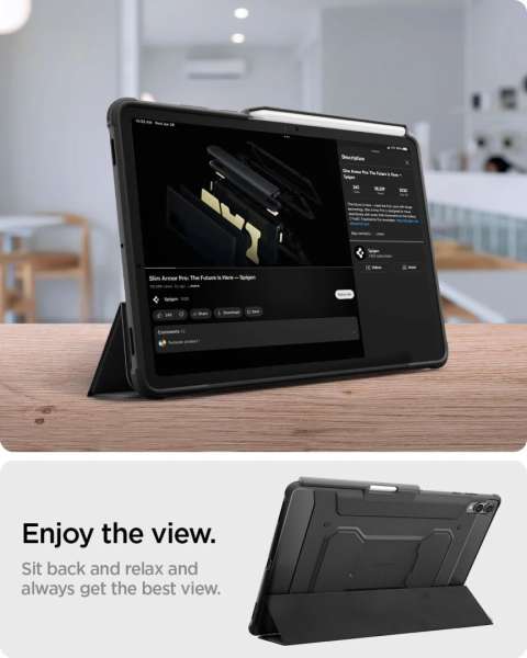 Spigen Rugged Armor Pro case for Samsung Galaxy Tab S11 Black