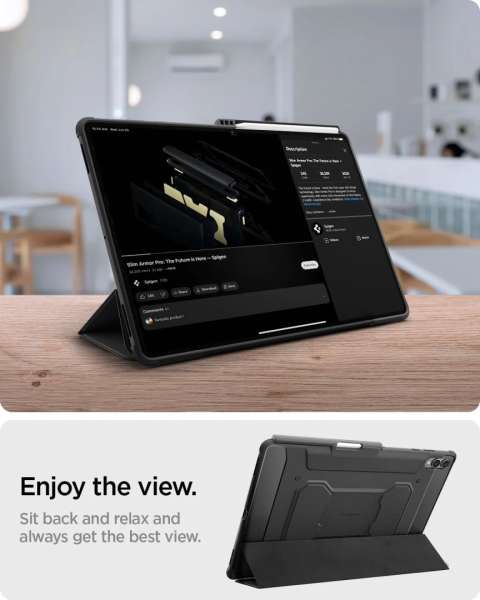 Spigen Rugged Armor Pro case for Samsung Galaxy Tab S11 Ultra Black
