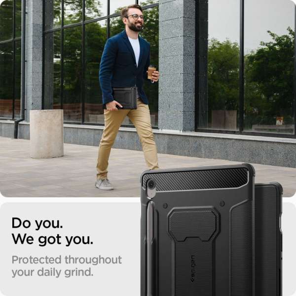 Spigen Rugged Armor Pro for Samsung Galaxy Tab S10 FE Black