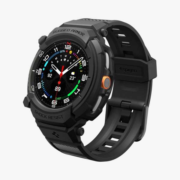 Spigen Rugged Armor Pro for Samsung Galaxy Watch 8 Classic (46mm) Matte Black
