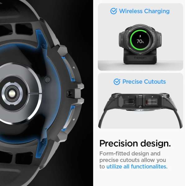 Spigen Rugged Armor Pro for Samsung Galaxy Watch6 Classic 47mm Black