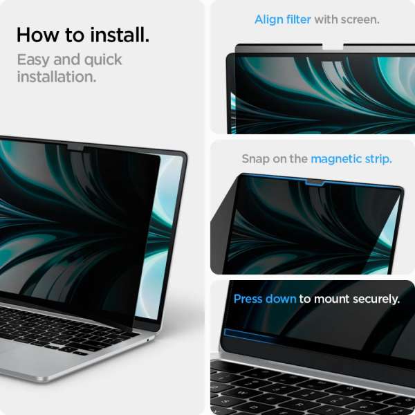 Spigen SafeView Screen Protector for MacBook Air 13" M4/M3/M2 1Pack