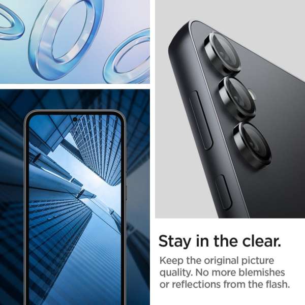 Spigen Samsung Galaxy S23 FE Glass tR EZ Fit Optik Pro Black (2 Pack)