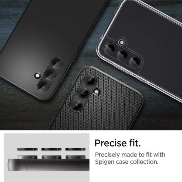 Spigen Samsung Galaxy S23 FE Glass tR EZ Fit Optik Pro Black (2 Pack)