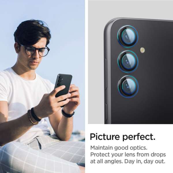 Spigen Samsung Galaxy S23 FE Glass tR EZ Fit Optik Pro Black (2 Pack)