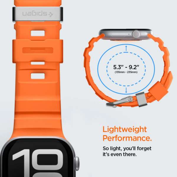Spigen Silicone Band for Apple Watch 49mm/46mm/45mm/44mm Orange