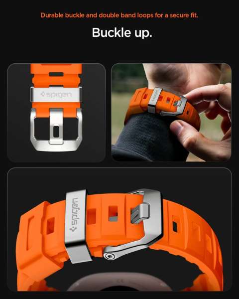 Spigen Silicone Band for Samsung Galaxy Watch 8 46mm/44mm/40mm Orange