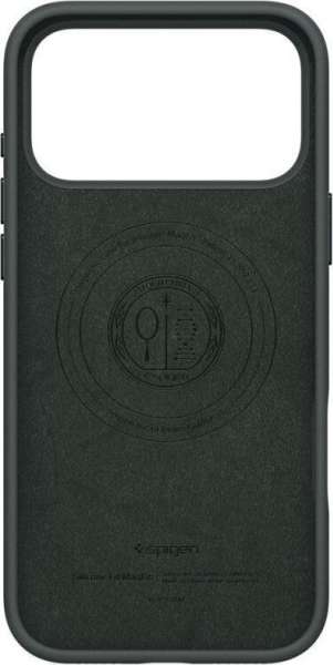 Spigen Silicone Fit MagSafe case for iPhone 17 Pro Abyss Green