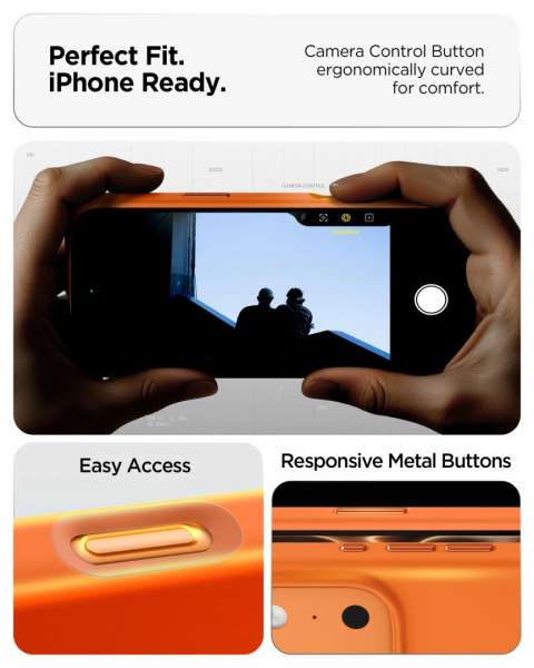 Spigen Silicone Fit MagSafe case for iPhone 17 Pro Max Cosmic Orange
