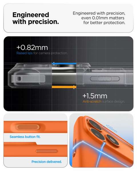 Spigen Silicone Fit MagSafe case for iPhone 17 Pro Max Cosmic Orange