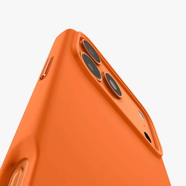 Spigen Silicone Fit MagSafe case for iPhone 17 Pro Max Cosmic Orange