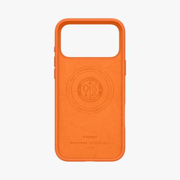 Spigen Silicone Fit MagSafe case for iPhone 17 Pro Max Cosmic Orange