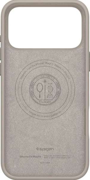 Spigen Silicone Fit MagSafe case for iPhone 17 Pro Max Stone