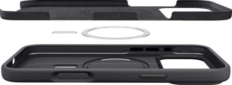 Spigen Silicone Fit MagSafe case for iPhone 17 Pro Black