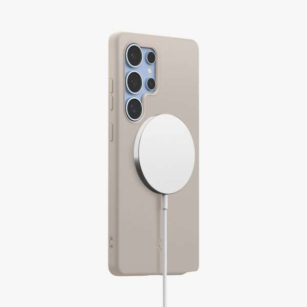 Spigen Silicone Fit MagSafe Samsung Galaxy S25 Ultra Natural Titanium
