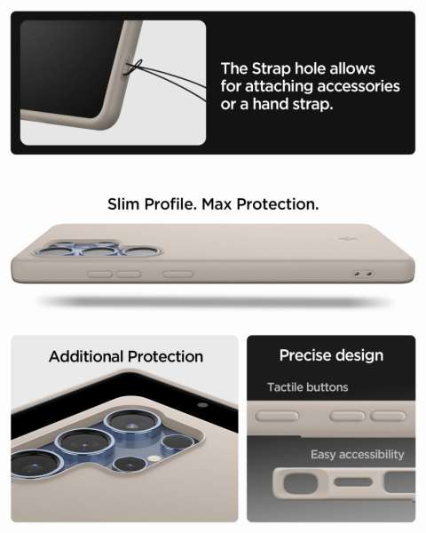 Spigen Silicone Fit MagSafe Samsung Galaxy S25 Ultra Natural Titanium