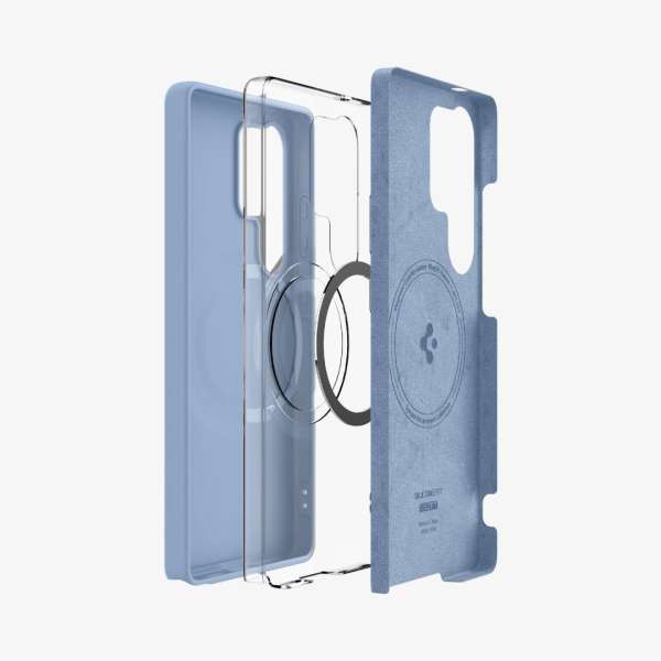 Spigen Silicone Fit MagSafe Samsung Galaxy S25 Ultra Sapphire Blue